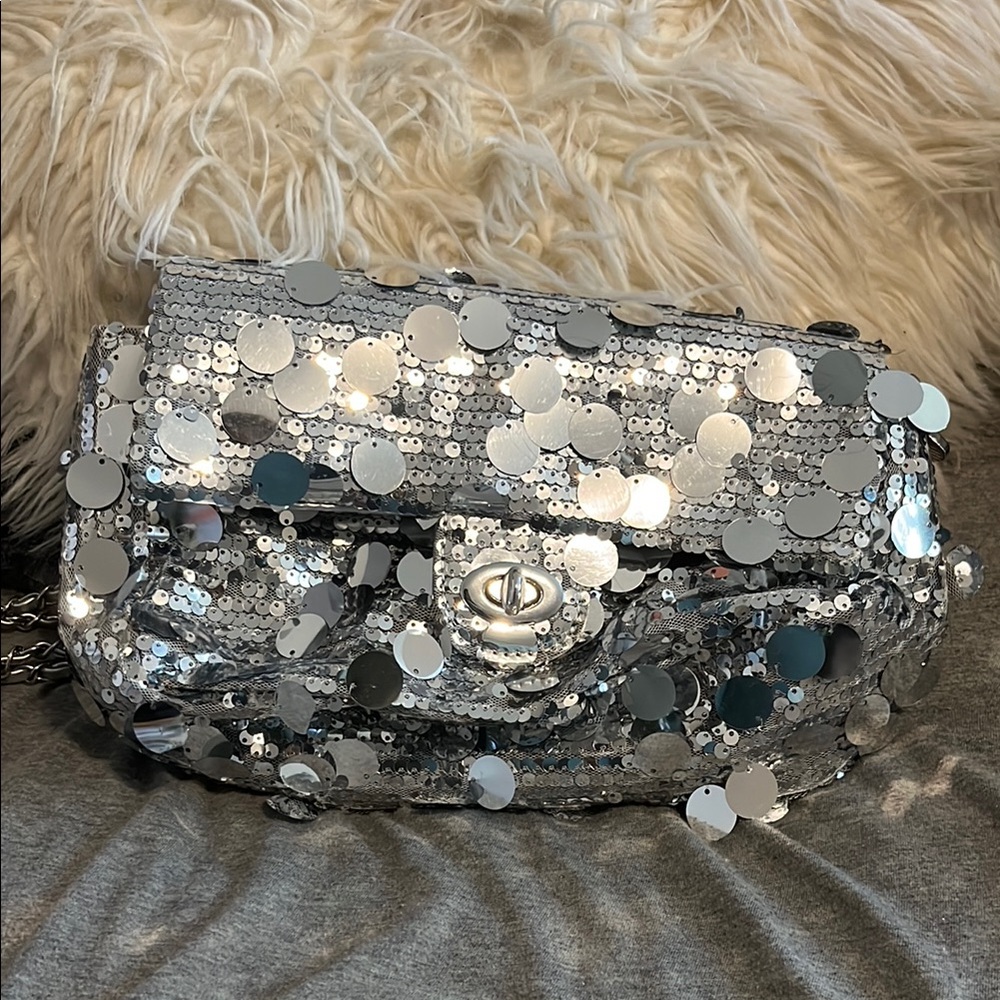 Silver Sequin Women's Bag